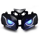 025 Fully Headlight Honda Cbr1000Rr 2004 2005 2006 2007 Headlamp Blue Demon Eyes Optical Fiber Kit